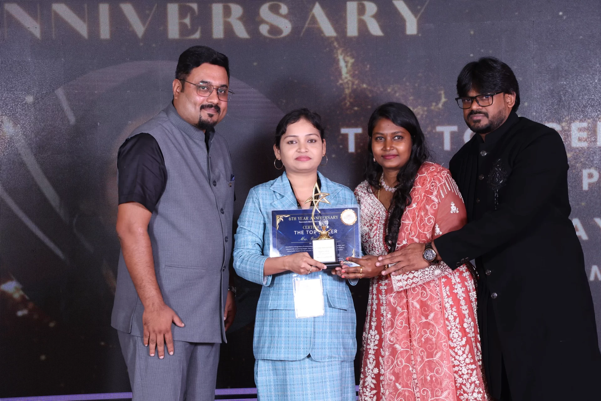 MNM Enterprises Anniversary Celebration event stage and decorations