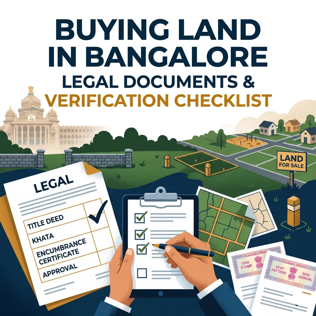 Buying land in Bangalore legal document checklist by MNM Enterprises